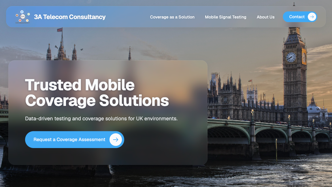 3A Telecom Consultancy company website homepage (placeholder)